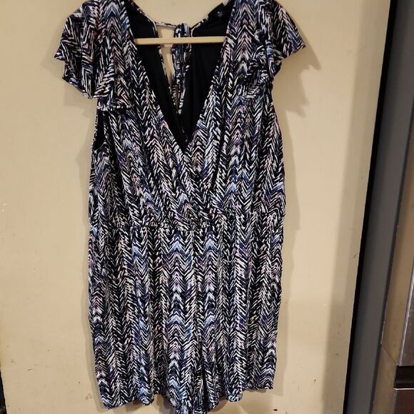 Torrid Black and Silver Embellished Wrap Sundress - Picture 1 of 6